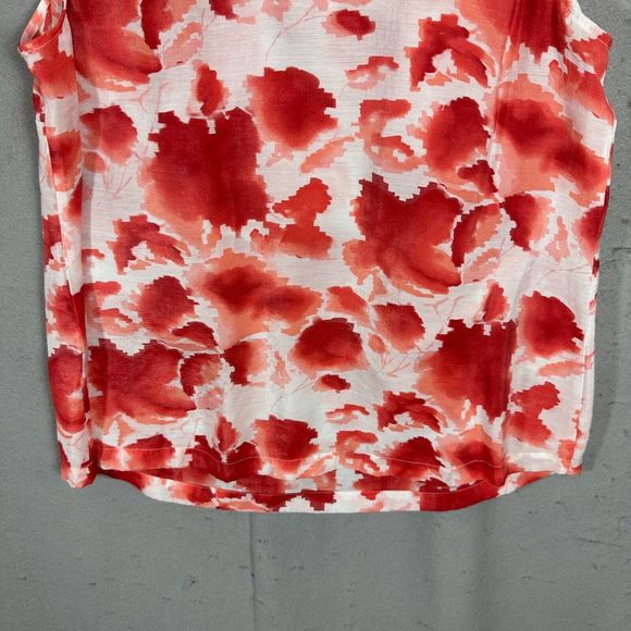 CJ Banks Womens Pullover Top Blouse White Floral Plus Size X - Picture 10 of 13